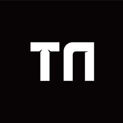 Fototapeta premium T N letter monogram style initial logo template