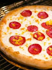 pizza with salami