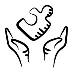 Obraz premium Problem solving vector style, jigsaw piece 