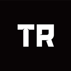Obraz premium T R letter monogram style initial logo template