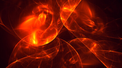 3D rendering abstract multicolor fractal light background