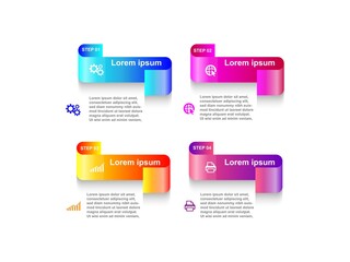 Business data visualization.  Abstract Process chart or graph elements, diagram with step option parts or processes. Vector business template for presentation. Creative concept for infographic.