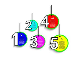 Business data visualization.  Abstract Process chart or graph elements, diagram with step option parts or processes. Vector business template for presentation. Creative concept for infographic.