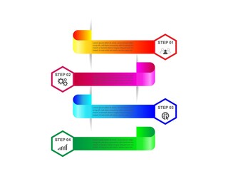 Business data visualization.  Abstract Process chart or graph elements, diagram with step option parts or processes. Vector business template for presentation. Creative concept for infographic.