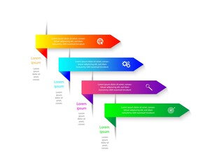 Business data visualization.  Abstract Process chart or graph elements, diagram with step option parts or processes. Vector business template for presentation. Creative concept for infographic.