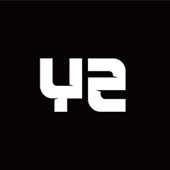 Obraz premium Y Z letter monogram style initial logo template