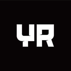 Y R letter monogram style initial logo template