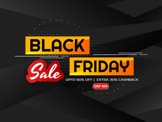 Realistic black friday sale concept background design