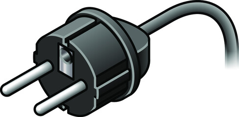 International AC power plug: Europe, Sweden. Two pins with a conductor hole for the ground pin.