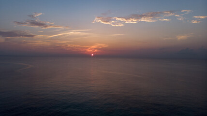 Naklejka premium 来間島の夕焼け空, 宮古島, 沖縄県, 日本