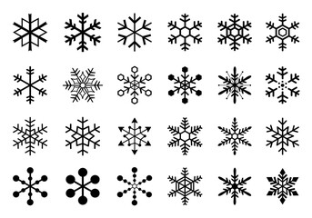 雪の結晶（シルエット）