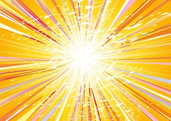 Comic pop art flash background. Cartoon vector illustration of a powerful FLASH like page layout background with halftone dots, dynamic textures and action speed effects.
