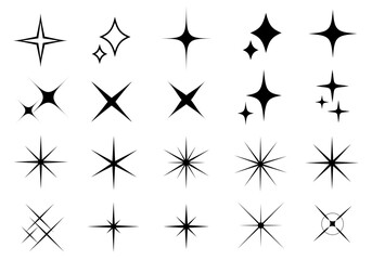 Obraz premium Sparkle and Light Effect Illustration Set