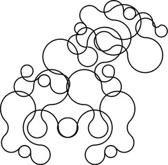 Curved Dry Brush Stroke . vector