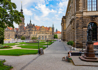 Dresden Zwinger Altstadt Palais Großer Garten Sachsen Deutschland - obrazy, fototapety, plakaty