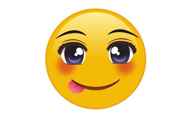 smiley face with a smile on white.