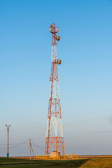 Telecommunications tower in tundra. Radio Relay Link, Mobile Base Station