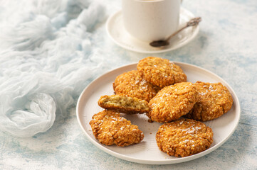 Gluten free millet cookies with coconut flakes.