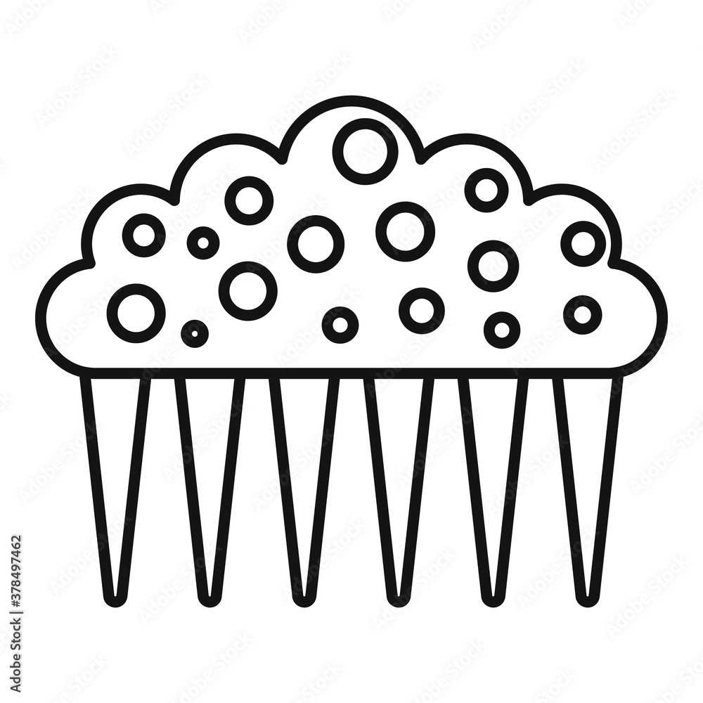 Aufkleber comb barrette icon. outline comb barrette vector icon for web design isolated on white background