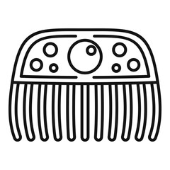 Gemstone barrette icon. Outline gemstone barrette vector icon for web design isolated on white background