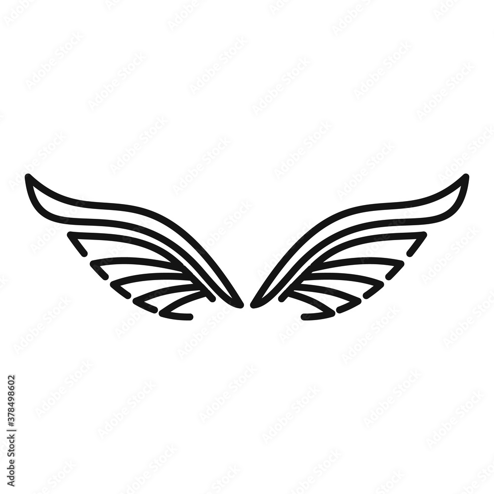 Poster bird wings icon. outline bird wings vector icon for web design isolated on white background
