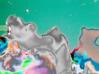 Colorful Pattern.   Dark Smoky Backdrop. Shiny