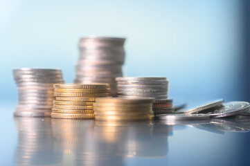 coins for finance and business concept