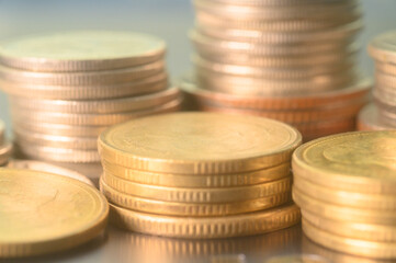 coins for finance and business concept