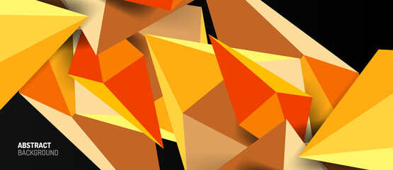 3d low poly abstract shape background vector illustration