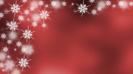 Christmas background in red design - greeting card with place for your text - 3D illustration