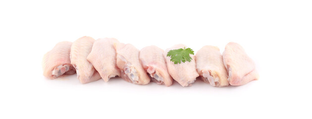 Fresh chicken isolated on white background