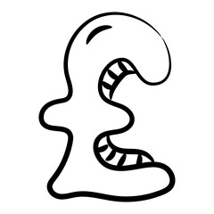 Naklejka premium Trendy vector style of currency coin, pound money 