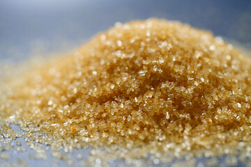 Heap of brown sugar. Close-up of brown sugar