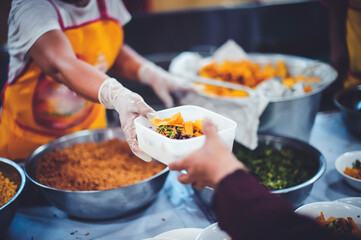 free food for poor and homeless people : Food concept of hope