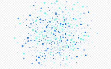 Turquoise Confetti Flying Vector Transparent 