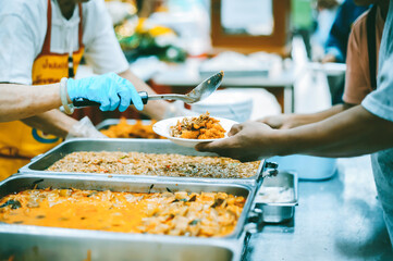 free food for poor and homeless people : Food concept of hope