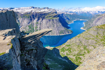 Trolltunga, Norway -  Located close to the town of Odda, Tyssedal, it is a popular attraction in Norway and heavily visited during the summer months.