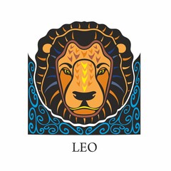 Vector of leo horoscope sign 