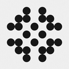 Abstract Cross Pattern Dots Logo generative computational art illustration
