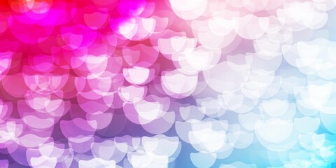 Light Blue, Red vector background with bubbles.