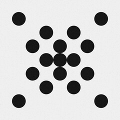 Abstract Cross Pattern Dots Logo generative computational art illustration