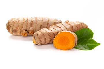 Turmeric isolated on white background