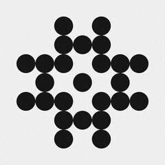 Abstract Cross Pattern Dots Logo generative computational art illustration