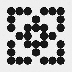 Abstract Cross Pattern Dots Logo generative computational art illustration