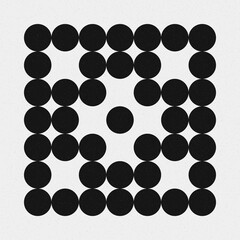 Abstract Cross Pattern Dots Logo generative computational art illustration