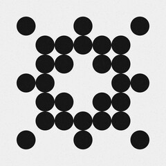 Abstract Cross Pattern Dots Logo generative computational art illustration