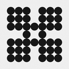 Abstract Cross Pattern Dots Logo generative computational art illustration