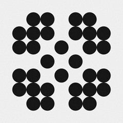 Abstract Cross Pattern Dots Logo generative computational art illustration