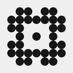 Abstract Cross Pattern Dots Logo generative computational art illustration