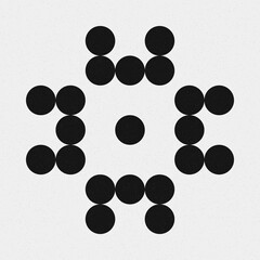 Abstract Cross Pattern Dots Logo generative computational art illustration